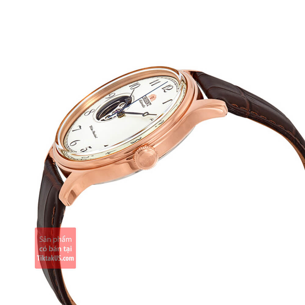 [HCM]Đồng hồ nam dây da classic Orient Caballero gen.2 RA-AG0012S10B ( Rose Gold) kính cong mạ vàng hồng kim xanh...