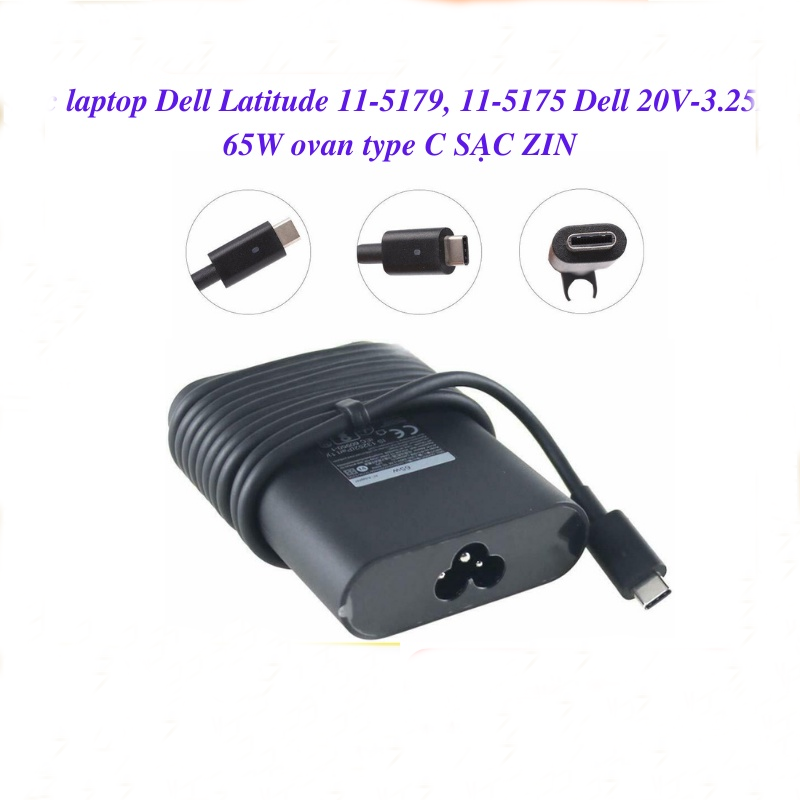 Sạc laptop Dell 20V-3.25A (USB-C) – ZIN