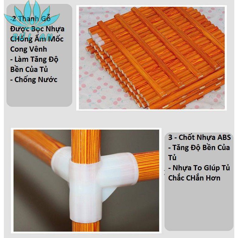 Tủ vải 4 buồng khung gỗ BỌC siêu bền chất lượng tốt, giá rẻ tủ vải tại Việt Nam, với...
