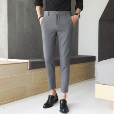 Quần tây nam, quần tây âu nam, quần vải nam học sinh, sinh viên, văn phòng Hàn Quốc chất liệu vải co giãn dày dặn, ống đứng xếp li, ôm dáng người mặc (Đen)