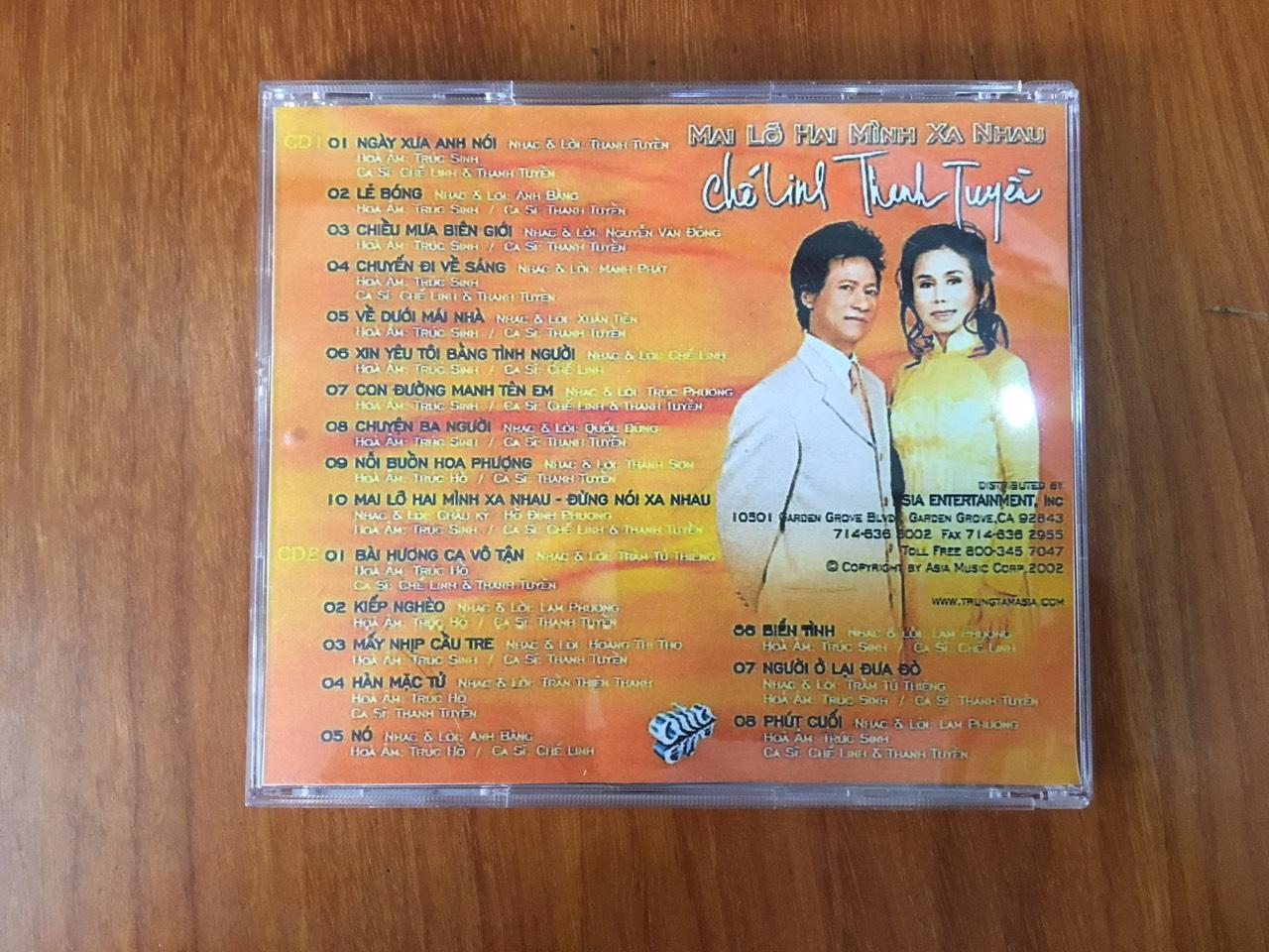 [MDCD] Bộ 2 đĩa CD Song Ca Chế Linh Thanh Tuyền - Mai lỡ hai mình xa nhau
