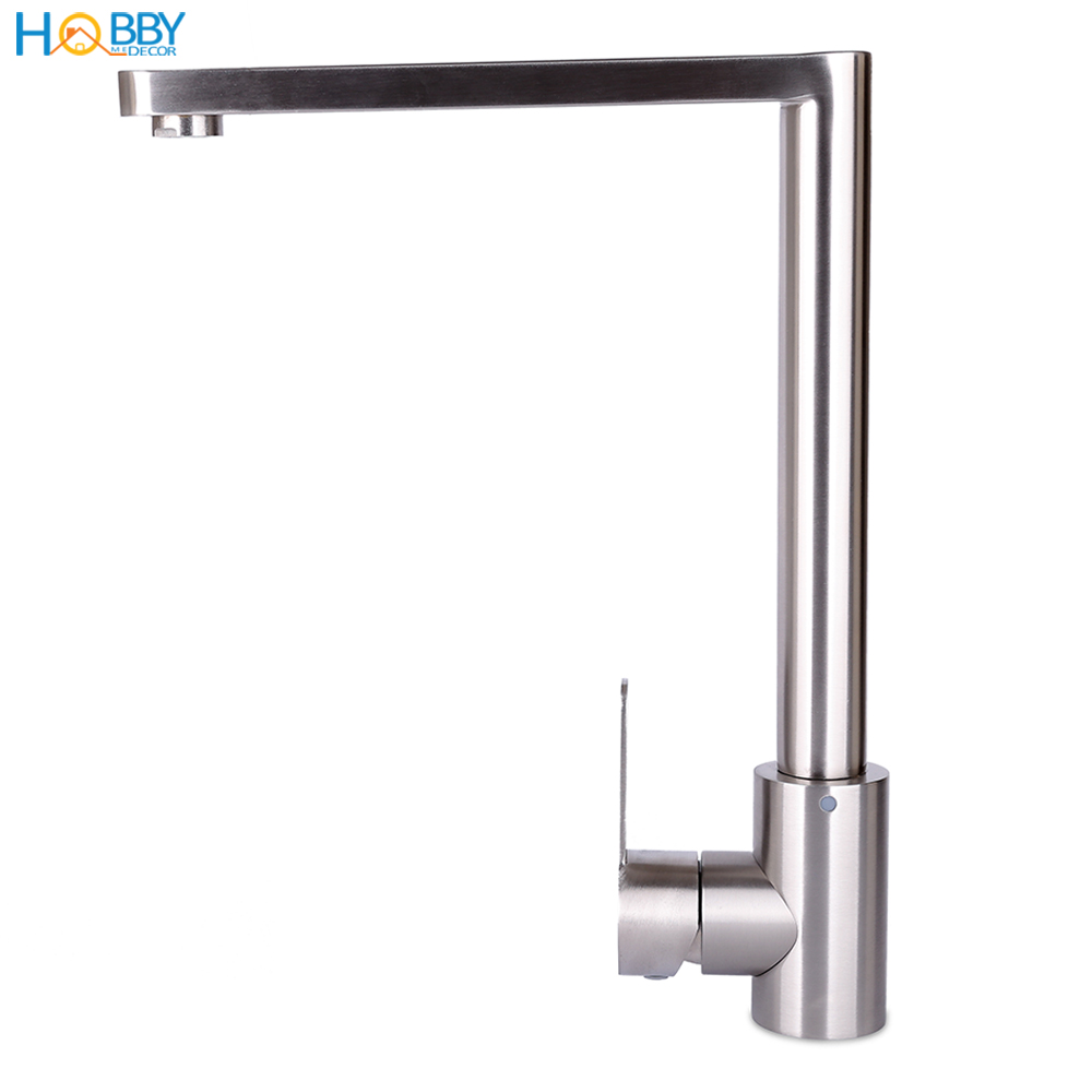 Vòi rửa chén nóng lạnh Inox 304 HOBBY RCDV loại ống dẹp cao cấp - không rỉ sét