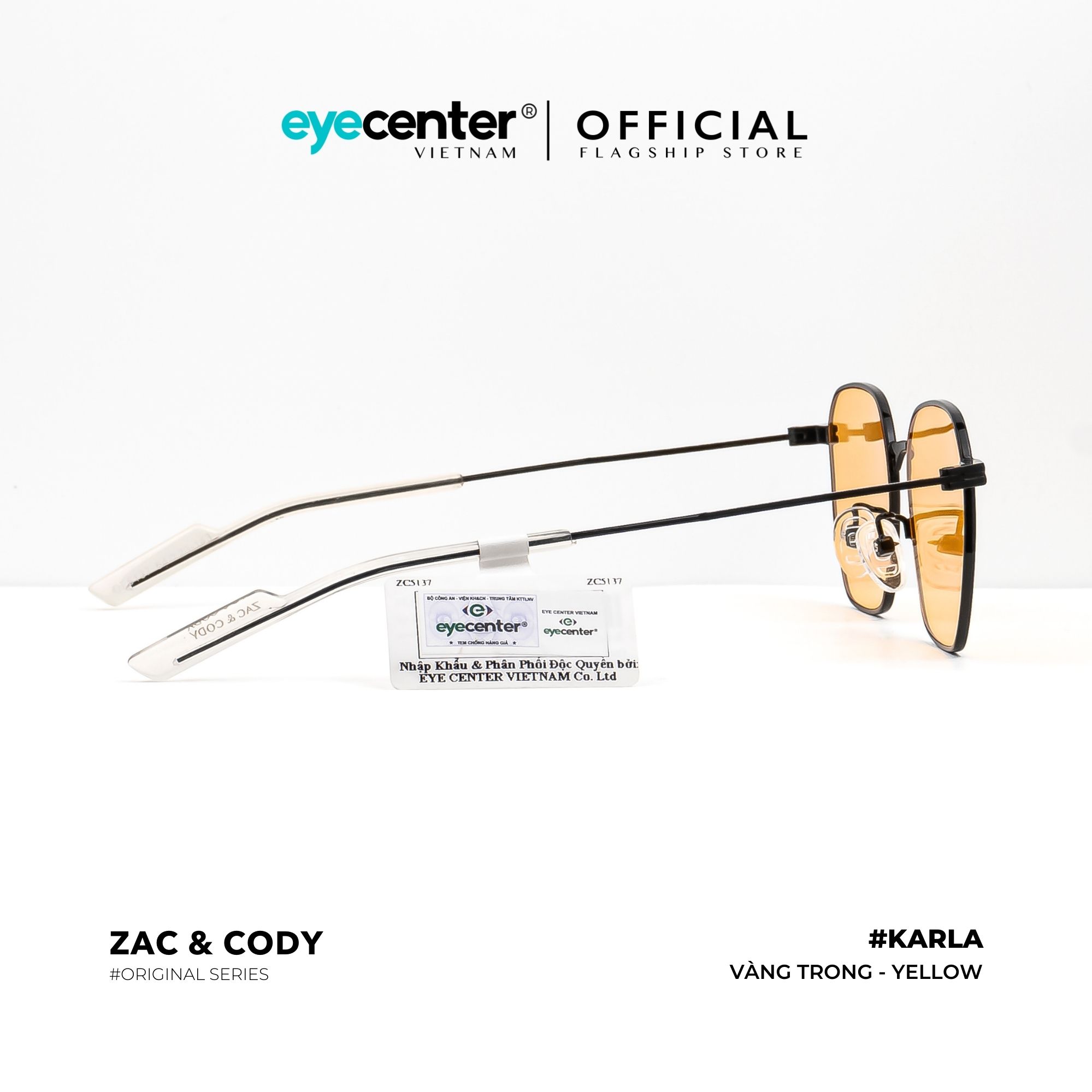 Kính mát nam nữ chính hãng ZAC & CODY #KARLA kim loại chống gỉ nhập khẩu by Eye Center Vietnam