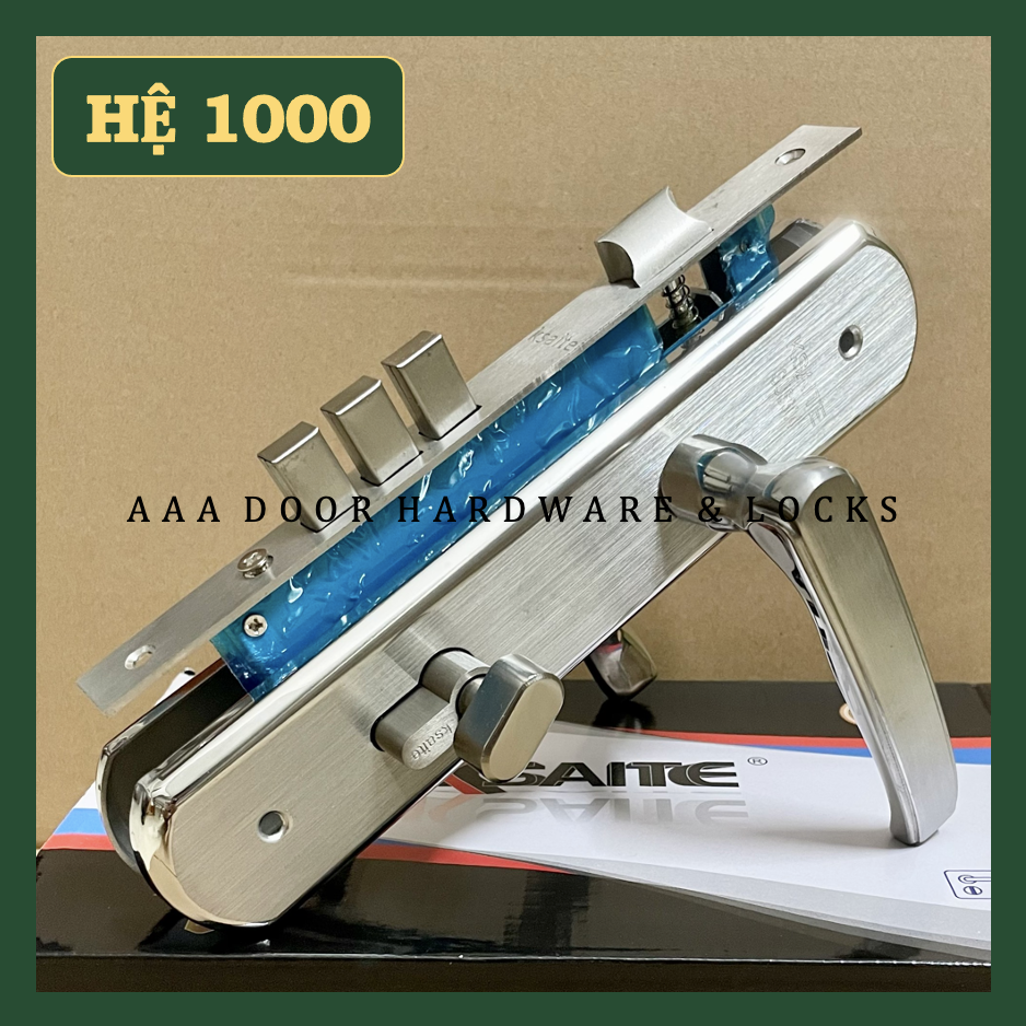 [FB1088] Khoá Tay Gạt hệ 1000 inox Ksaite FB1088 dùng cho cửa nhôm, sắt, gỗ đố 4×8