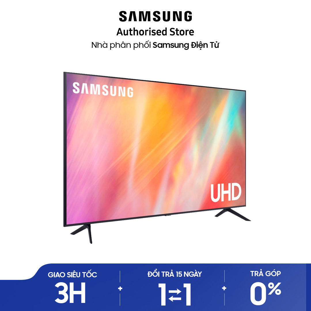 [Trả góp 0%] Smart Tivi Samsung UHD 4K 43 inch UA43AU7000KXXV