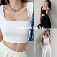 Áo hai dây nữ bản to dáng croptop ôm body (màu đen, trắng) anashop9x
