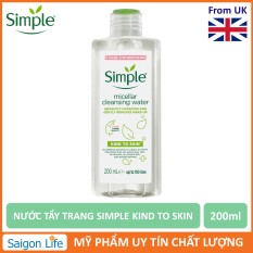 Nước tẩy trang Simple Kind to Skin Micellar Cleansing Water 200ml