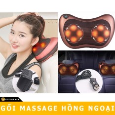 Gối Massage cổ vai gáy Gối massage toàn thân Gối Mát xa hồng ngoại 8 bi thế hệ mới. Thiết Kế Gọn Nhẹ dễ dàng sử dụng tăng cường lưu thông máu thích hợp sử dụng ở nhiều vị trí như giường ngủ, phòng khách, phòng làm việc