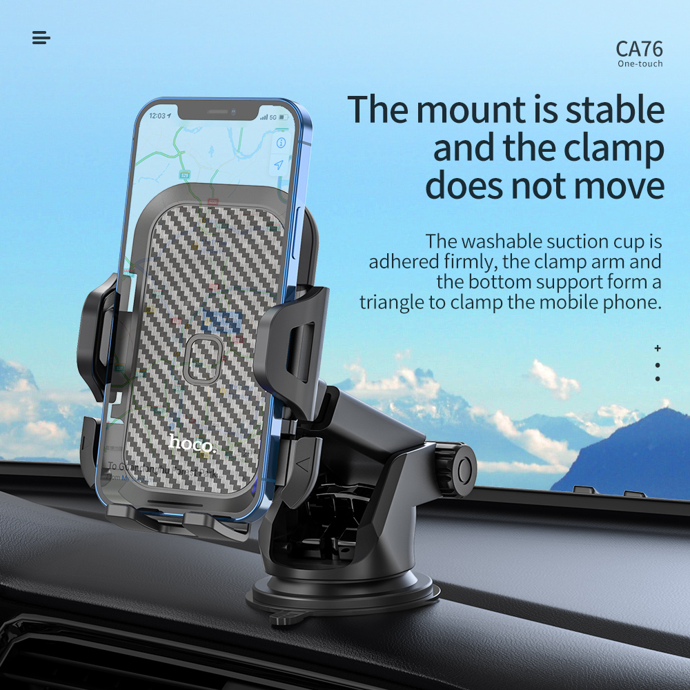 HOCO Universal Car Mount Cellphone Holder for iphone 12 pro max 360 Degrees Adjustable GPS Mount Stand Samsung oppo a12...