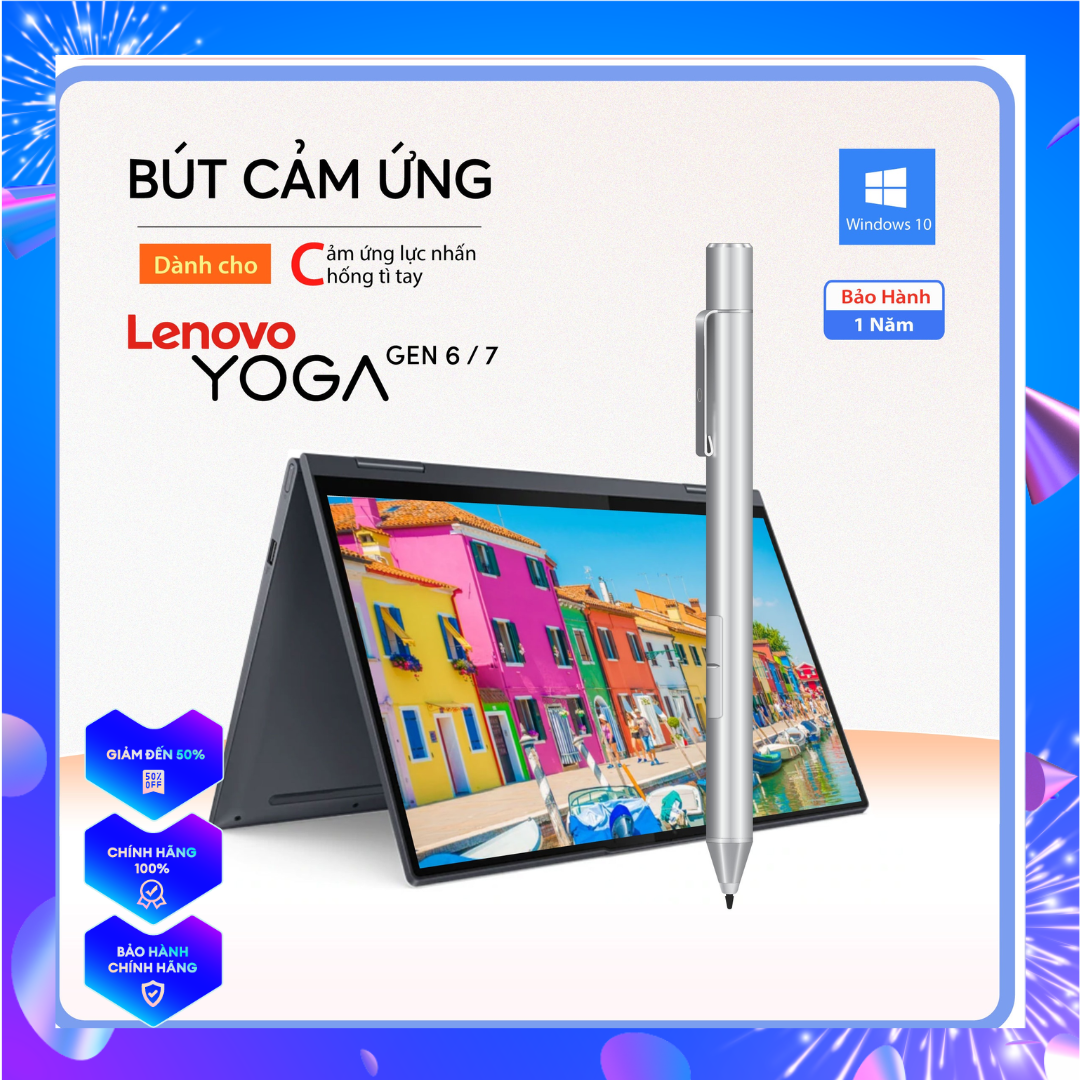 Bút cảm ứng Dành cho Laptop LENOVO Yoga Gen 6, Gen 7 – Cảm ứng lực và Chống tì tay