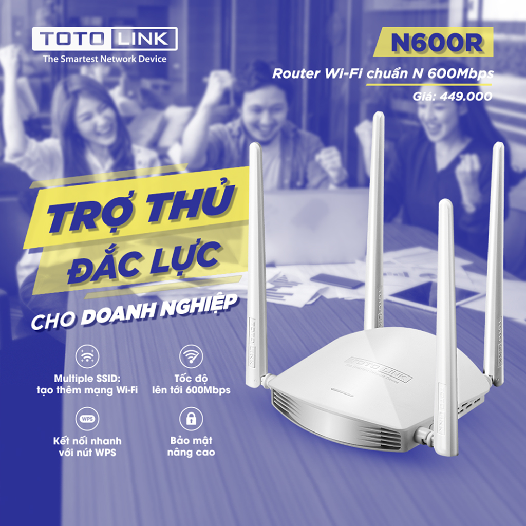 TOTOLINK N600R - ROUTER WIFI TỐC ĐỘ 600Mbps - n600r
