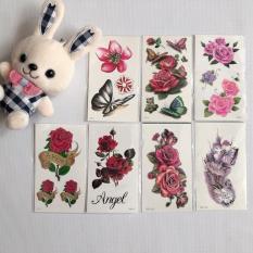 Combo 7 tấm hình xăm hoa 3d – mua 1 tặng 1 mini tattoo