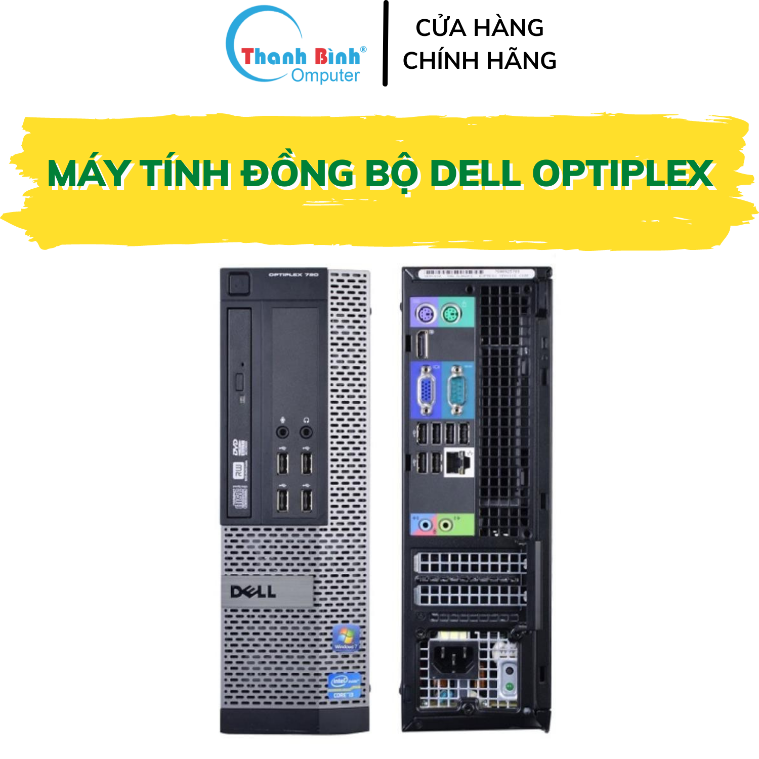 Cây Máy Tính Dell Cũ Dell Optiplex 3020/7020/9020 ( I7 4770/4G/120G ) [ThanhBinhPC] Máy Bộ Văn Phòng Giá Rẻ -...