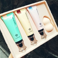 Sét kem mackup trang điểm 3 tone kèm mút tán