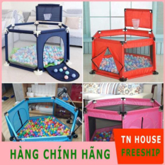 Quây cũi kiêm nhà bóng cho bé khung inox tặng kèm bóng