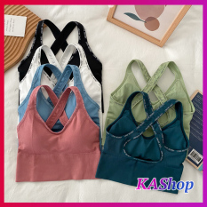 Áo bra tập gym cotton cao cấp Love Secret khoét lưng chéo dây hàng đẹp – KAShop