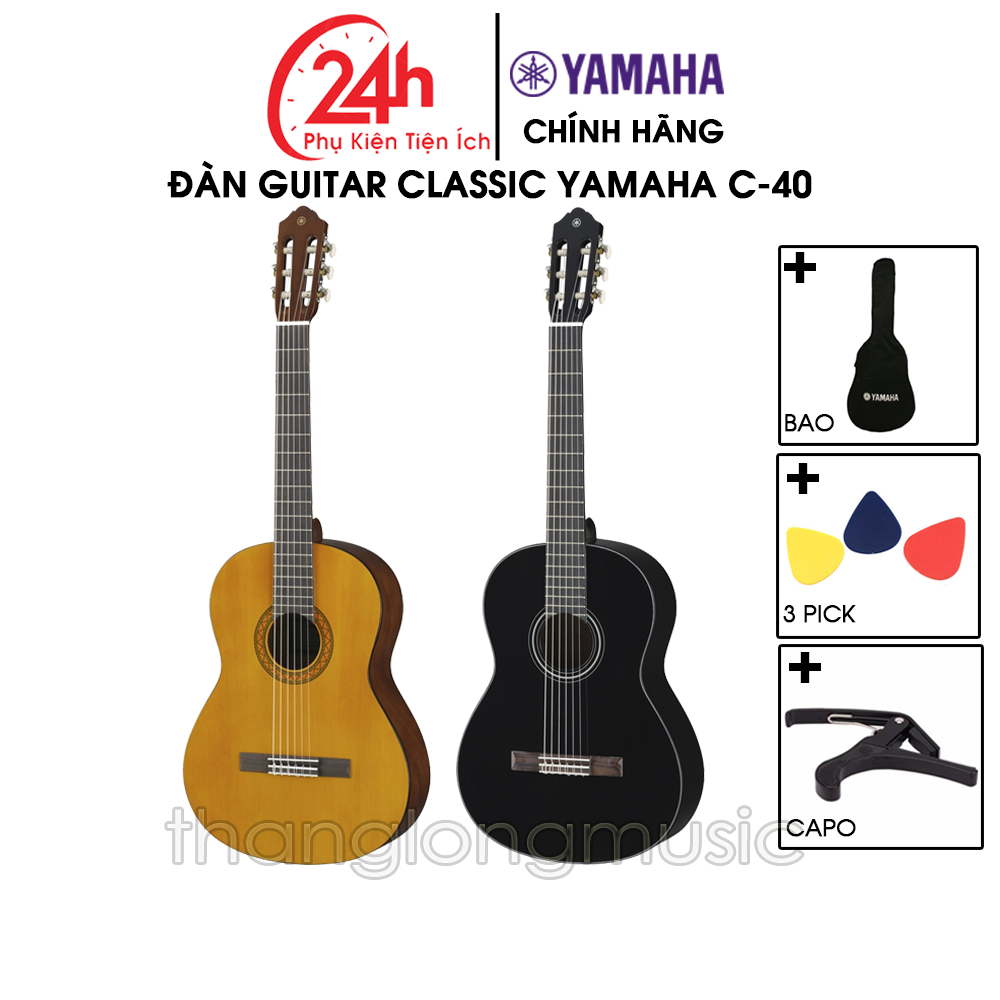 [Chính hãng] Yamaha C40 NAT / BL – Đàn Guitar Classic Yamaha C-40 Bảo Hành 12 tháng Phù Hợp Cho Người Mới Bắt Đầu (Kèm phụ kiện)
