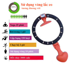 Vòng lắc eo thông minh giảm mỡ bụng ,Vòng lắc giảm eo có đồng hồ đo số vòng Hula mẫu mới siêu hot
