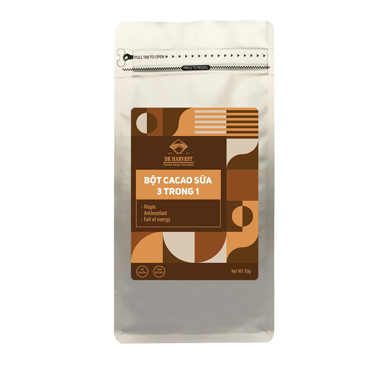 Bột Cacao Sữa 3 trong 1 DK Harvest - 50g
