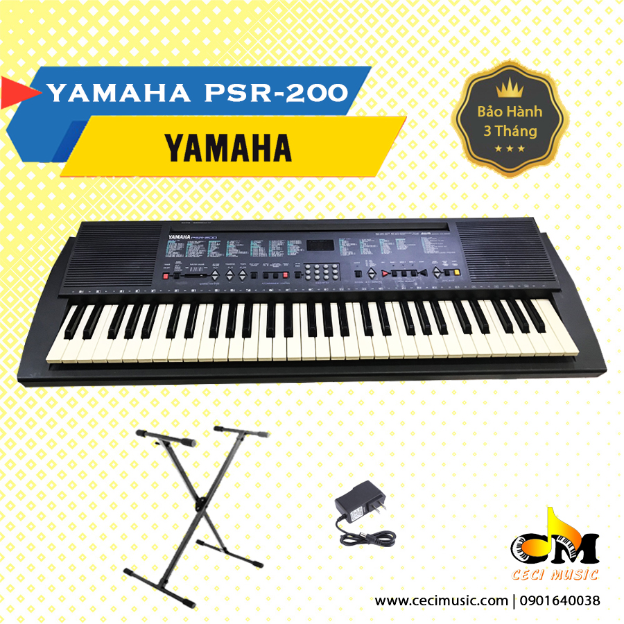 Đàn Organ Yamaha PSR200 Like new 90%, 61 phím cảm ứng, chơi được như piano, dành cho người mới chơi,...