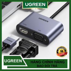 Cáp chuyển đổi USB 3.0 sang HDMI + VGA 1080P/60Hz cao cấp Ugreen 20518 – Hàng chính hãng