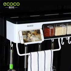 Kệ treo tường đựng dụng cụ nhà bếp đa năng kèm 4 hộp chứa gia vị sang trọng bền đẹp ECOCO MG1705 -AL