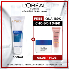 Sữa rửa mặt trắng da L’Oreal Paris White Perfect milk foam purifying & brightening 50ml