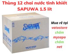 Thùng 12 chai nước tinh khiết SAPUWA 1500ml / Lốc 6 chai nước tinh khiết SAPUWA 1.5L