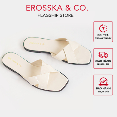 Dép nữ đế bệt quai chéo 4 màu thời trang Erosska – DE001 (NU)