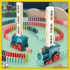 Đồ chơi tàu hỏa chạy pin xếp 60 thanh domino tự động siêu hấp dẫn, chất liệu nhựa ABS cao cấp phát triển trí thông minh cho trẻ em từ 2 tuổi trở lên