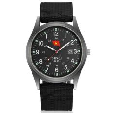 Đồng hồ nam dây vải quân đội Sino Japan SI8699 (dây đen) – Phiên bản đặc biệt