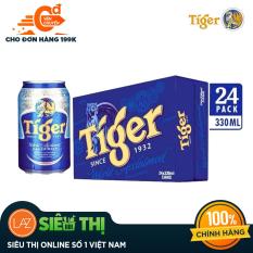 Thùng 24 lon Tiger thường – lon 330ml