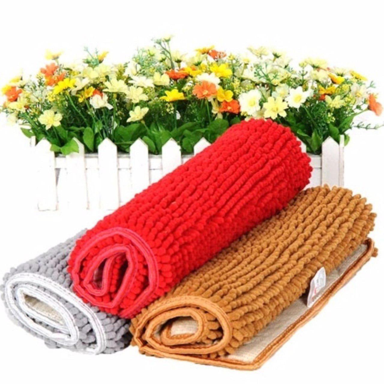 Thảm san hô, thảm lau chùi chân siêu thấm nước size 32x47cm (Màu ngẫu nhiên)
