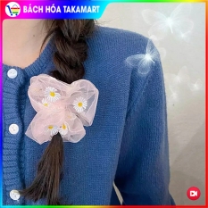 19 màu+Video: Cột tóc Scrunchies Hoa Cúc Họa Mi, dây buộc tóc Hoa Cúc, dây cột tóc SCRUNCHIES Vải Voan Hoa cúc Họa mi Hàn Quốc, dây buộc tóc giá rẻ dễ thương, đồ cột tóc scrunchies, thun buộc tóc, đồ cột tóc nữ – Bách hóa Takamart