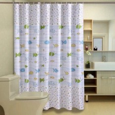 Rèm phòng tắm chống nước1.8m x 1.8m có móc cá nhỏ