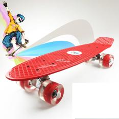 Bộ Ván Trượt Penny Bánh Cao Su Phát Sáng Đại Nam Sport (Kích Thước 56 x 10 x 13 cm) + Kèm Bộ Bảo Hộ Chân Tay Và Mũ Bảo Hiểm