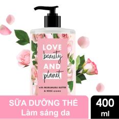 Sữa dưỡng thể sáng da Love Beauty And Planet Delicious Glow 400ml (hồng)