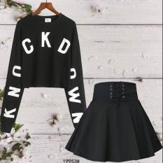 SÉT BỘ VÁY + ÁO THUN NỮ XINH XẮN CÁ TÍNH HÀN QUỐC THỜI TRANG ZENKO