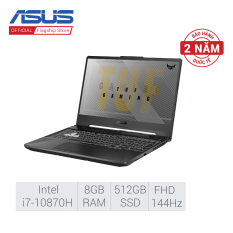 [Trả góp 0%]Laptop ASUS TUF Gaming F15 FX506LI-HN096T i7-10870H 8GB 512GB SSD VGA GTX 1650Ti 4GB 15.6 FHD 144Hz Win 10