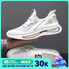 Giày nam thể thao thời trang FS cực đẹp – Giày thể thao nam vải thoáng khí có 2 màu Đen và trắng