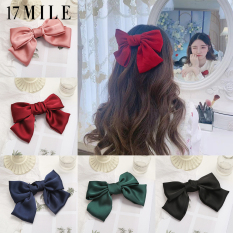 17 Dặm Thời Trang Hàn Quốc Bow-Knot Hoa Đàn Hồi Tóc Ban Nhạc Scrunchies Big Bow Ribbon Tóc Ban Nhạc Cao Su Cho Phụ Nữ Cô Gái Tóc