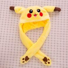 Nón tai thỏ giật mũ tai thỏ giật cao cấp hình Pikachu