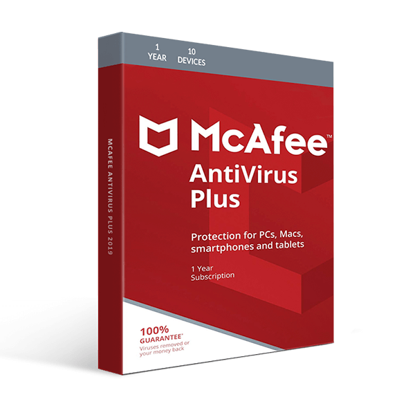 Phần mềm McAfee AntiVirus Plus 10 thiết bị / 1 năm