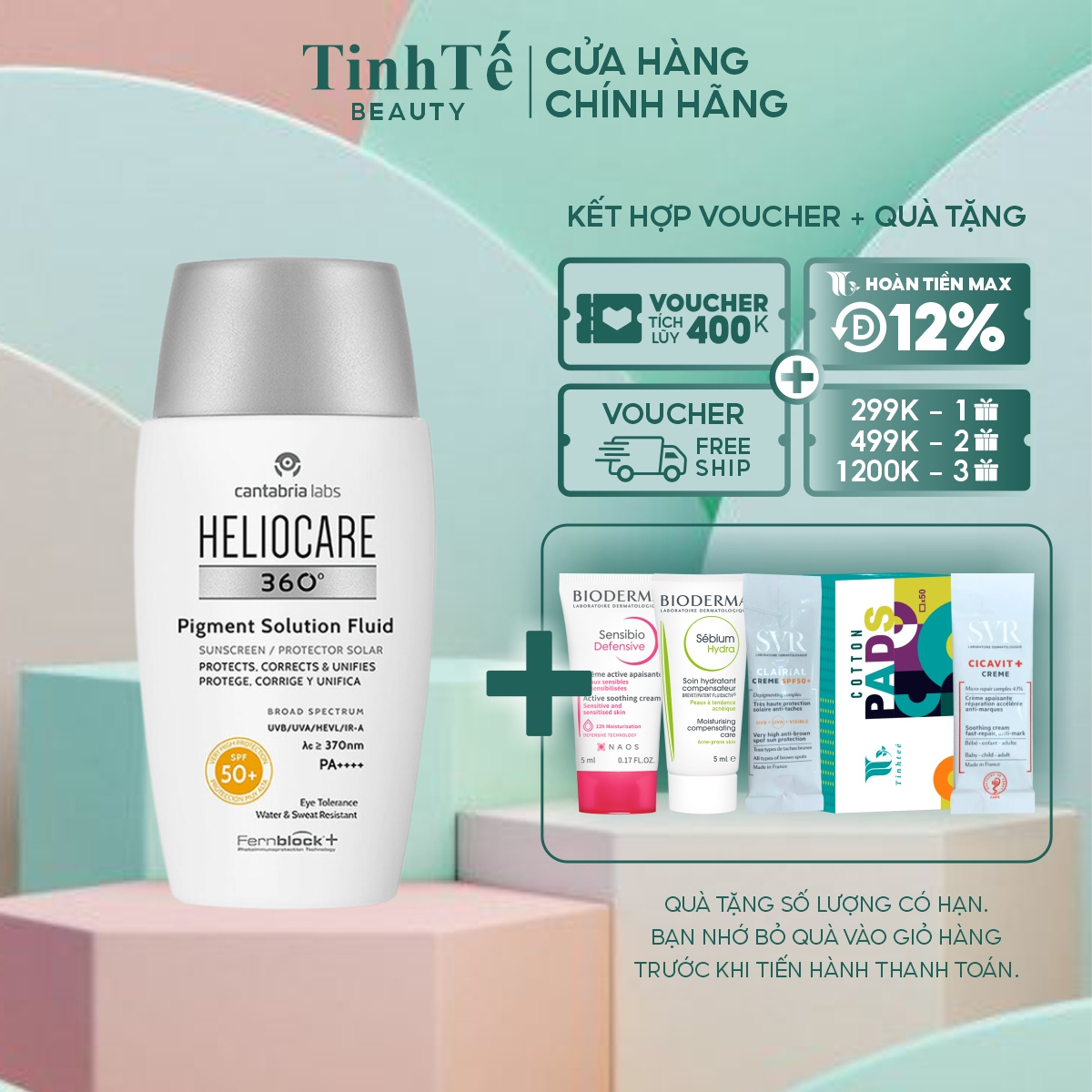 Kem chống nắng ngừa nám Heliocare 360° Pigment Solution Fluid SPF50 50ml