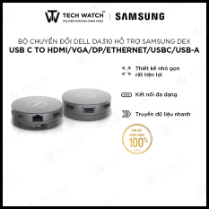 Bộ chuyển đổi (Hub) DELL DA310 Hỗ Trợ Samsung DEX – USB C to HDMI/VGA/DP/Ethernet/USBC/USB-A – Chính Hãng Dell