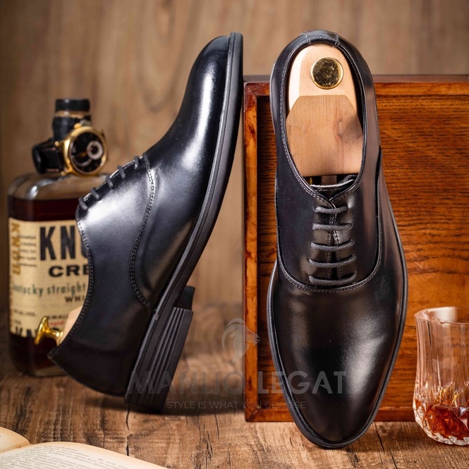 Giày tây - giày Oxford nam Manlio Legat màu đen G4151-B