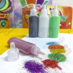 Bột Kim Tuyến Mịn Trang Trí Đủ Màu Lọ 20G