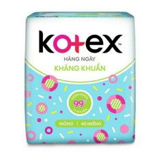 Băng vệ sinh Kotex hàng ngày kháng khuẩn – gói 40m