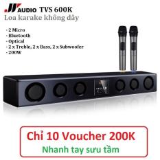 Dàn Karaoke cao cấp JY TVS-600K Kèm 2 Micro không dây – Hát Karaoke cực đỉnh – Tặng bộ pin sạc
