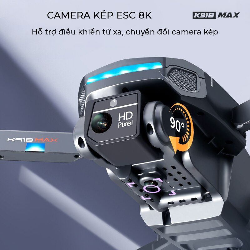 Flycam K918 MAX G.P.S - Máy Bay Không Người Lái 8K Kép Chuyên Nghiệp Camera HD FPV 1.2Km Chụp Ảnh...